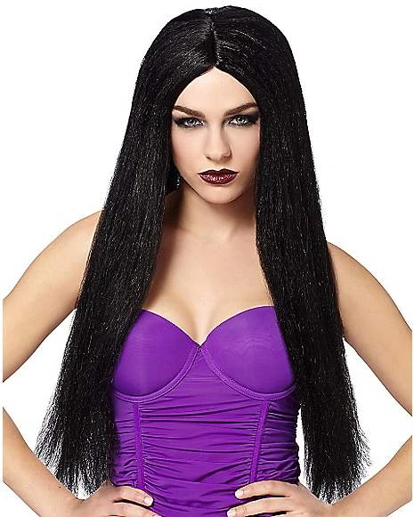 Long Black Witch Wig 1 Long Black Witch Wig