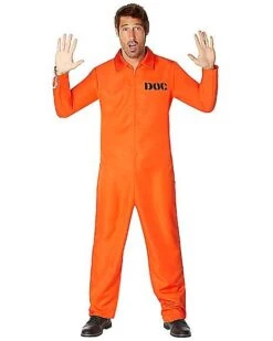 Adult Department Of Corrections Prisoner One Piece Costume