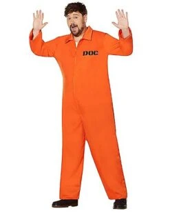 Adult Department Of Corrections Prisoner One Piece Costume -Holiday Discount Store 00580803 g