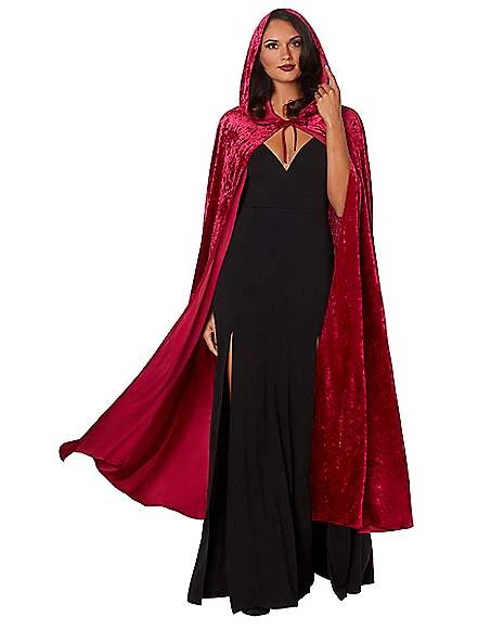 Burgundy Hooded Cape 1 Burgundy Hooded Cape