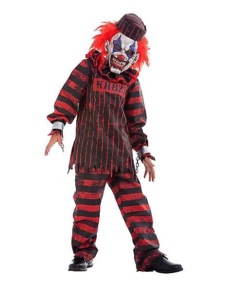 Kids Convict Clown Costume 1 Kids Convict Clown Costume