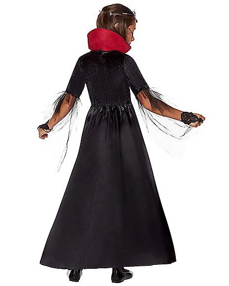 Kids Royal Vampiress Dress Costume 2 Kids Royal Vampiress Dress Costume - Image 2