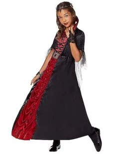 Kids Royal Vampiress Dress Costume 5 Kids Royal Vampiress Dress Costume -Holiday Discount Store 01225523 c