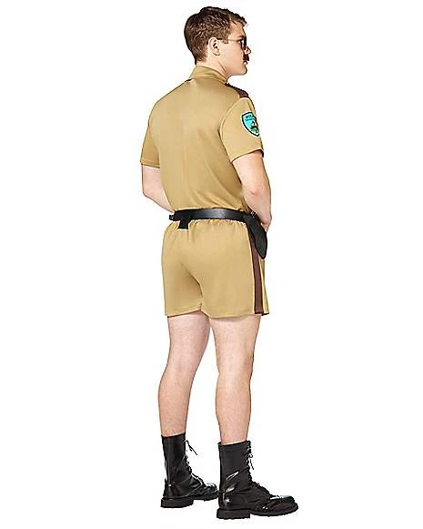 Adult Sergeant Short Pants Cop Costume 2 Adult Sergeant Short Pants Cop Costume - Image 2