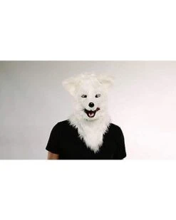 Moving Mouth White Wolf Full Mask -Holiday Discount Store 01271527 AVS