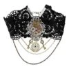 Steampunk Heart Charm Choker Necklace