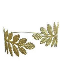 Goldtone Leaf Arm Cuff