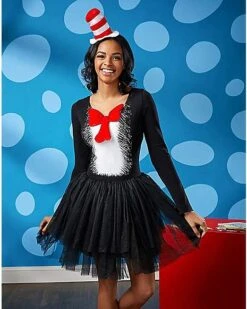 Adult Cat In The Hat Tutu Dress - Dr. Seuss