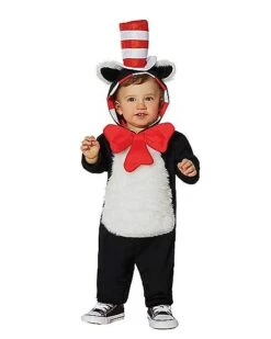 Baby Hooded Cat In The Hat One Piece Costume - Dr. Seuss
