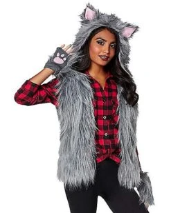 Adult Faux Fur Wolf Vest