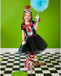 Kids Cat In The Hat Dress Costume - Dr. Seuss