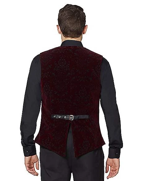 Velvet Victorian Vampire Vest 2 Velvet Victorian Vampire Vest - Image 2