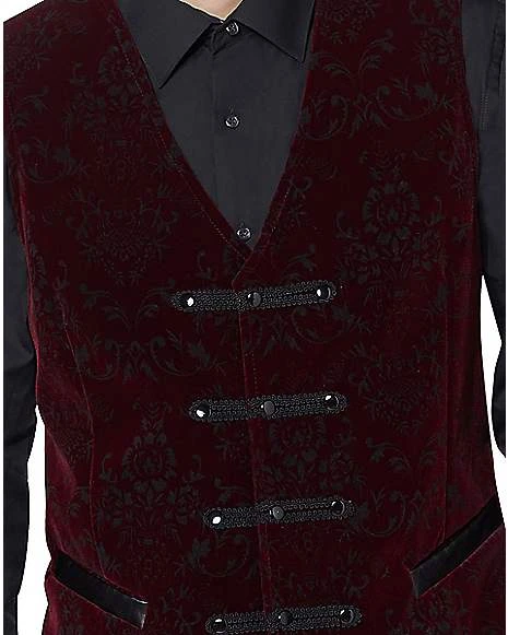 Velvet Victorian Vampire Vest 4 Velvet Victorian Vampire Vest - Image 4