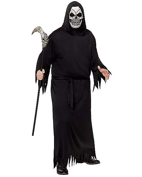 Adult Grim Reaper Plus Size Robe 1 Adult Grim Reaper Plus Size Robe