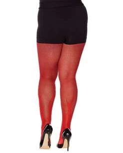 Red Devil Flame Fishnet Stockings -Holiday Discount Store 01441682 b