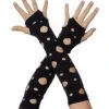 Tattered Black Arm Warmers