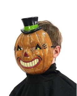 Vintage Pumpkin Half Mask 7 Vintage Pumpkin Half Mask -Holiday Discount Store 01471630 d