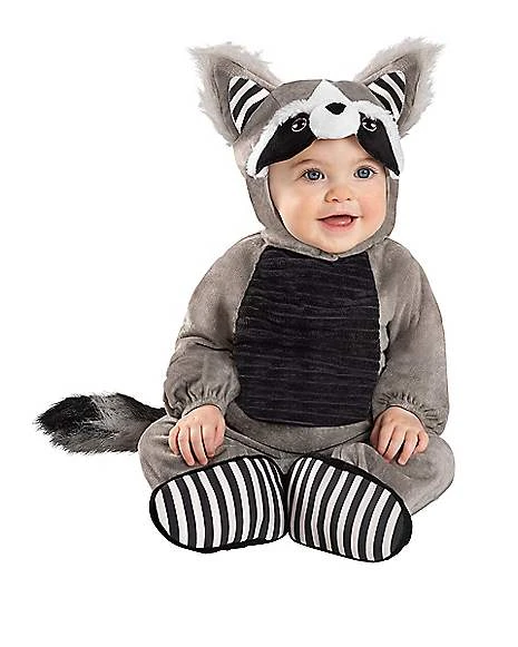 Baby Faux Fur Lil’ Raccoon Costume 1 Baby Faux Fur Lil’ Raccoon Costume