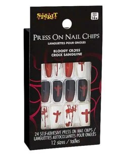 Bloody Cross Press On Nails -Holiday Discount Store 01474204 c