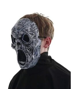 Light-Up EL Wire Wailing Spirit Half Mask -Holiday Discount Store 01488154 c