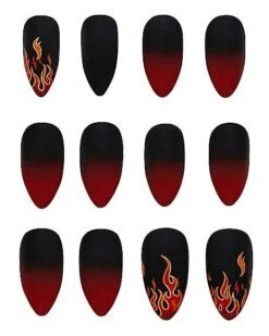 Devil Flame Press On Nails