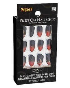 Devil Flame Press On Nails -Holiday Discount Store 01489624 c