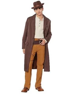 Adult Brown Trench Coat -Holiday Discount Store 01492552 c