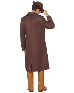 Adult Brown Trench Coat -Holiday Discount Store 01492560 b