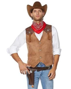 Adult Western Cowboy Plus Size Costume Kit -Holiday Discount Store 01492743 c