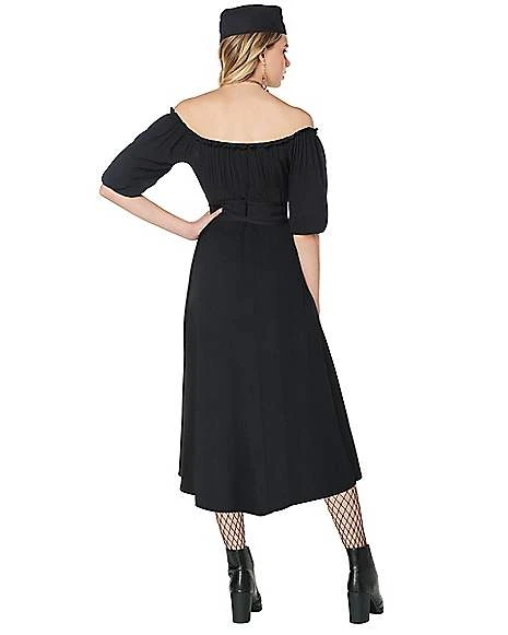 Adult Black Peasant Dress 2 Adult Black Peasant Dress - Image 2