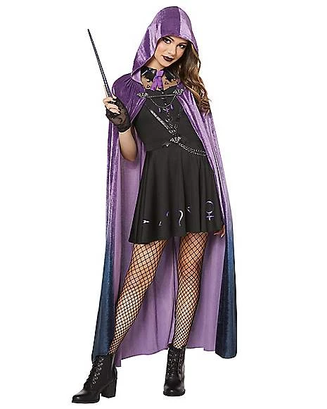 Kids Coven Academy Hooded Cloak - Deluxe 1 Kids Coven Academy Hooded Cloak - Deluxe
