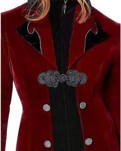 Adult Burgundy Vampire Jacket -Holiday Discount Store 01533140 c