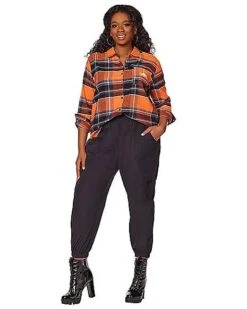 Adult Stay Spooky Flannel Shirt