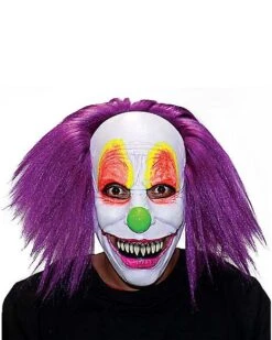 Purple Hair Clown Full Mask