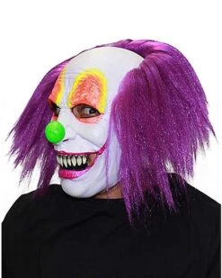 Purple Hair Clown Full Mask -Holiday Discount Store 01550540 d