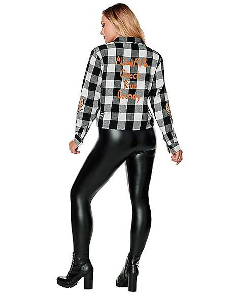 Adult Plus Size Flannel Shirt - Trick 'r Treat 2 Adult Plus Size Flannel Shirt - Trick 'r Treat - Image 2