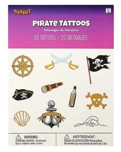 Pirate Temporary Tattoos -Holiday Discount Store 01580620 d