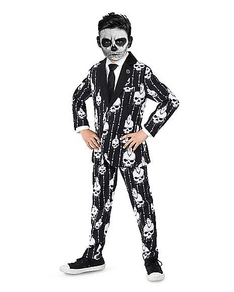 Kids Punk Skeleton Suit Costume 1 Kids Punk Skeleton Suit Costume