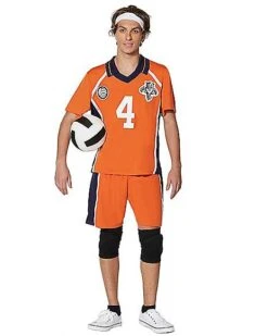 Adult Orange Volleyball Uniform Costume