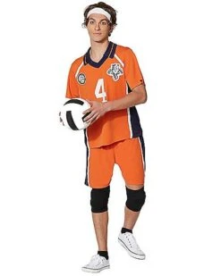 Adult Orange Volleyball Uniform Costume -Holiday Discount Store 07423783 c
