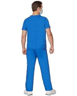 Adult Blue Medical Scrubs Costume -Holiday Discount Store 07574312 d