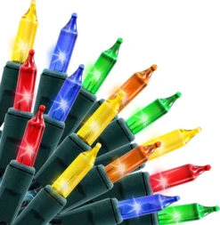 100 LED Multi Color Christmas Lights 19.35ft -Holiday Discount Store 100 Count Multi Color Christmas Lights 3 result 600x615 1