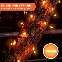 100-Count Orange LED Halloween String Lights 34.6ft 8 100-Count Orange LED Halloween String Lights 34.6ft -Holiday Discount Store 100 Count Orange LED Halloween String Lights 34 2 600x600 1