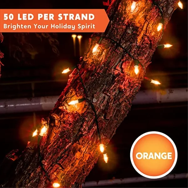 100-Count Orange LED Halloween String Lights 34.6ft 3 100-Count Orange LED Halloween String Lights 34.6ft - Image 3
