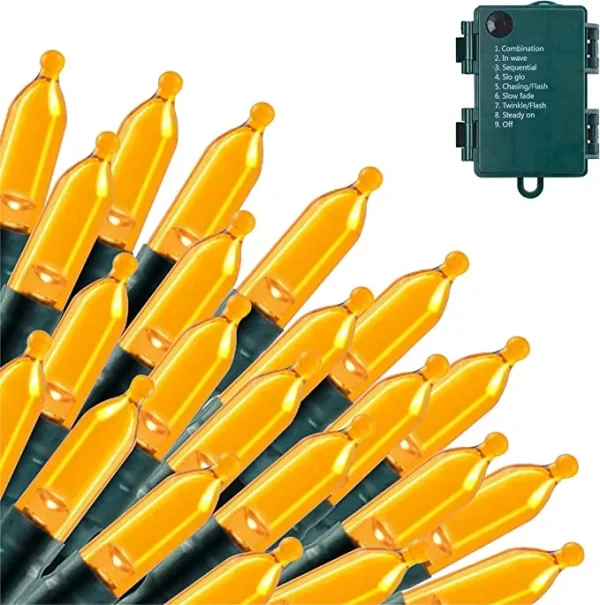 100-Count Orange LED Halloween String Lights 34.6ft 1 100-Count Orange LED Halloween String Lights 34.6ft
