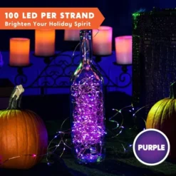 LED Christmas Purple String Lights 65.6ft -Holiday Discount Store 100 Count Purple Copper LED Light 33ft 2 result 600x600 1