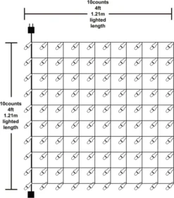 100 Warm White Christmas Net Lights Decoration 4x4ft -Holiday Discount Store 100 Incandescent Warm White Christmas Net Lights Decoration 5 result 600x684 1