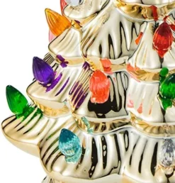 12in Prelit Tabletop Gold Ceramic Christmas Tree -Holiday Discount Store 12 Gold Ceramic Christmas Tree 5 result