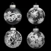 12pcs Clear Christmas Balls 3.15in