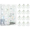 12pcs Clear Plastic Christmas Ball Ornaments